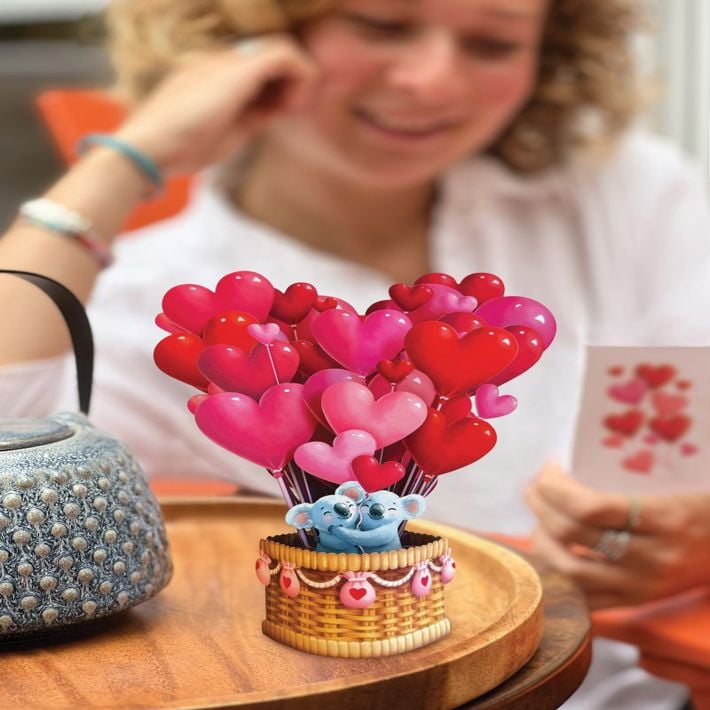 Seasonal - Valentine’s Day - Pop Up Card - Mini Heart Balloons