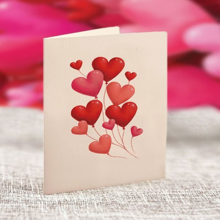 Seasonal - Valentine’s Day - Pop Up Card - Mini Heart Balloons