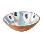 Home - Bowl - Oyster Painted Enamel - Wooden