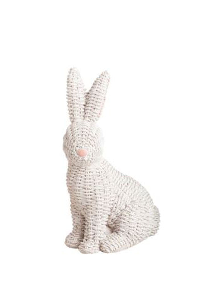 Seasonal - Bunny - Wicker Resin - White
