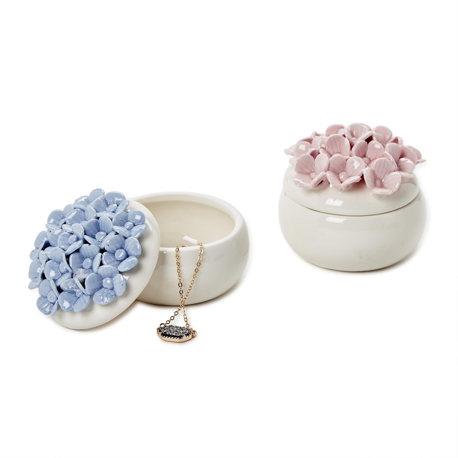 Home - Jewelry Box - Hydrangea - Blue