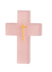Inspirational - Cross - Painted Resin - Pink