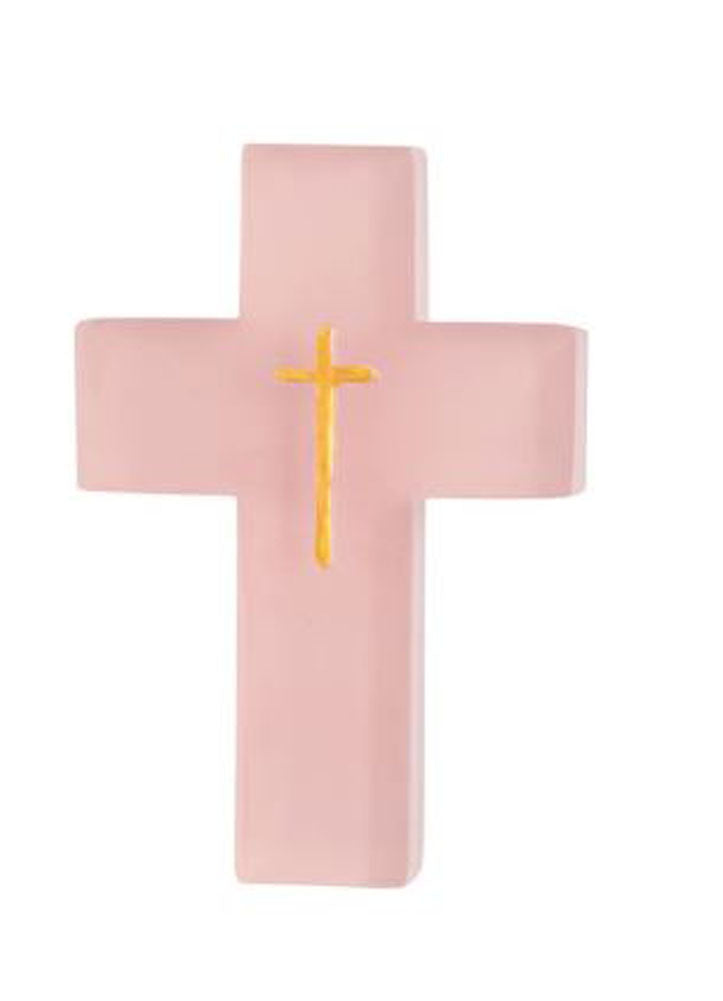 Inspirational - Cross - Painted Resin - Pink