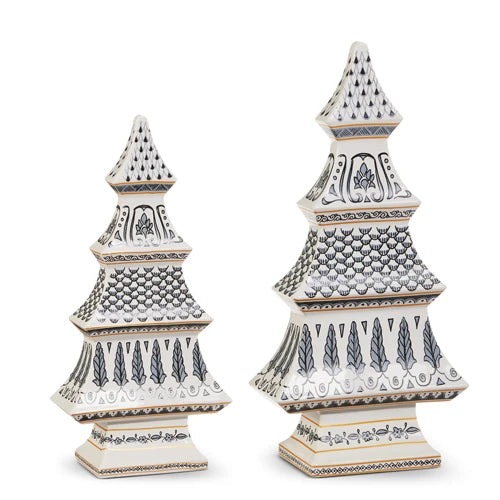Black & Gold Chinoiserie Christmas Tree - 11.5”