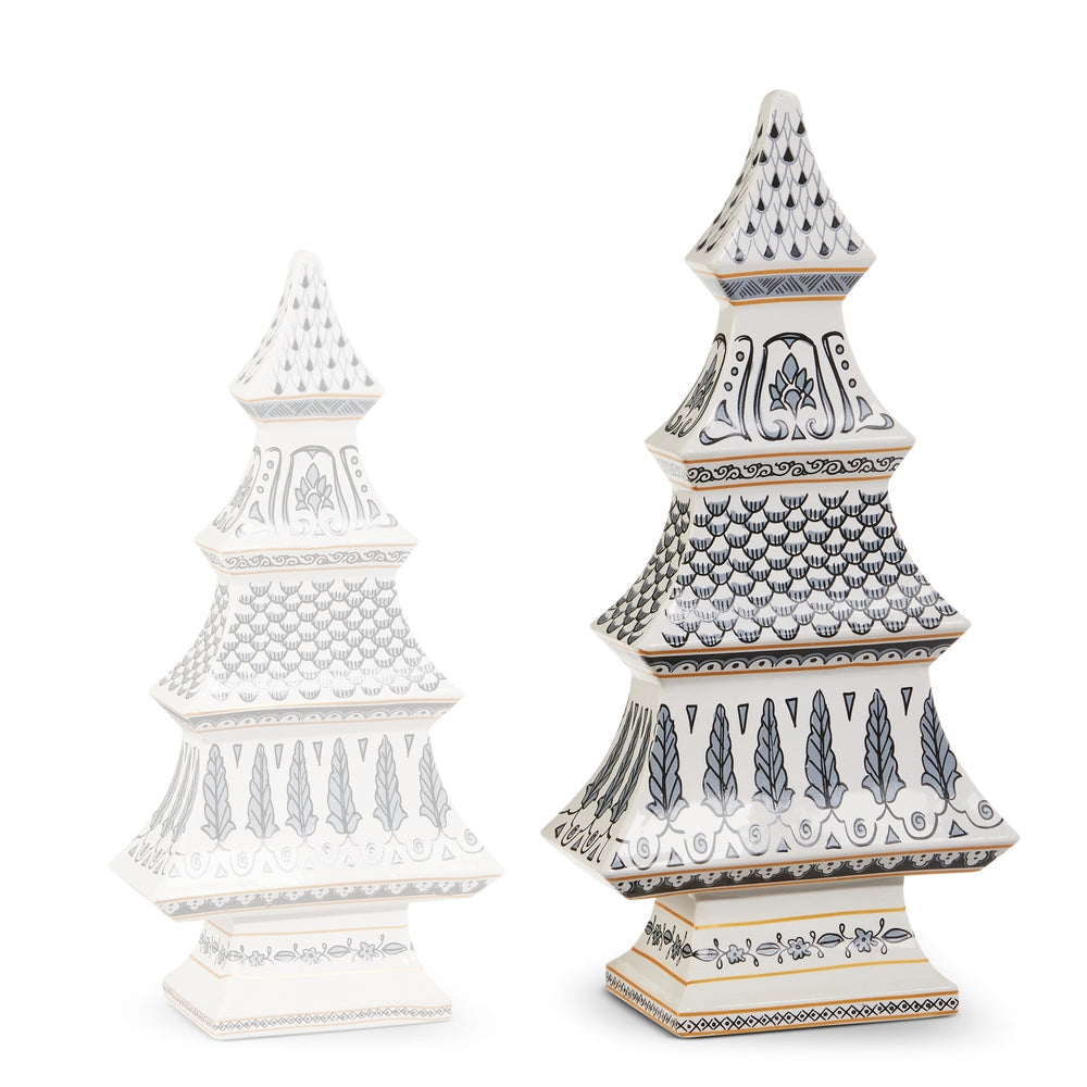 Black & Gold Chinoiserie Christmas Tree - 11.5”