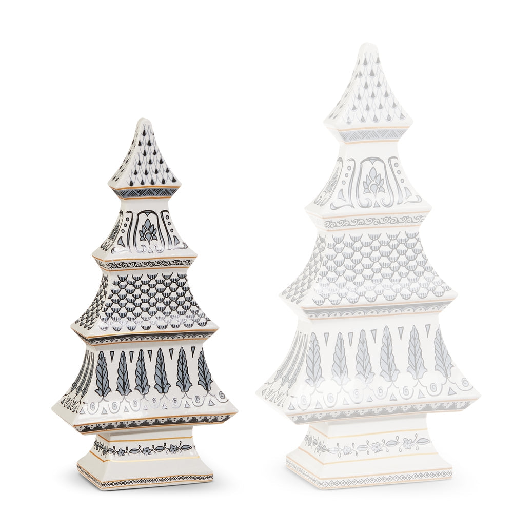Black & Gold Chinoiserie Christmas Tree - 9.5”