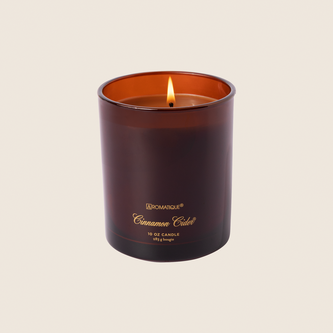 Cinnamon Cider Candle - 10 oz Amber Glass Fall Candle