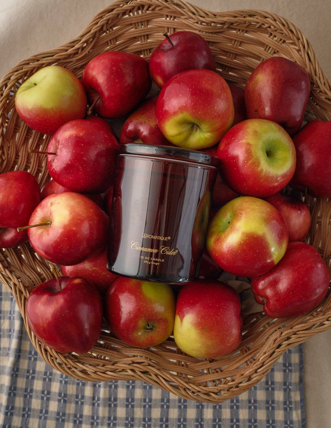 Cinnamon Cider Candle - 10 oz Amber Glass Fall Candle