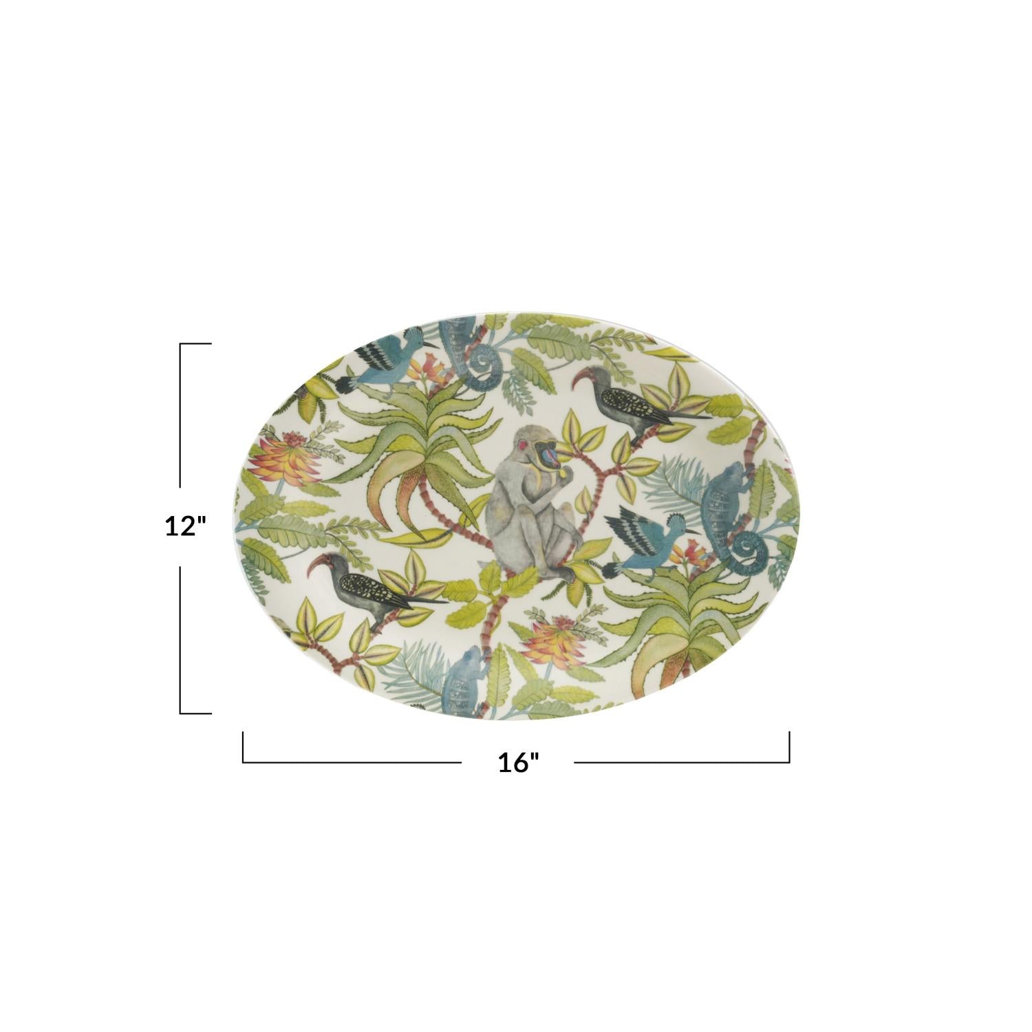 Home - Platter - Oval - Rainforest Scene