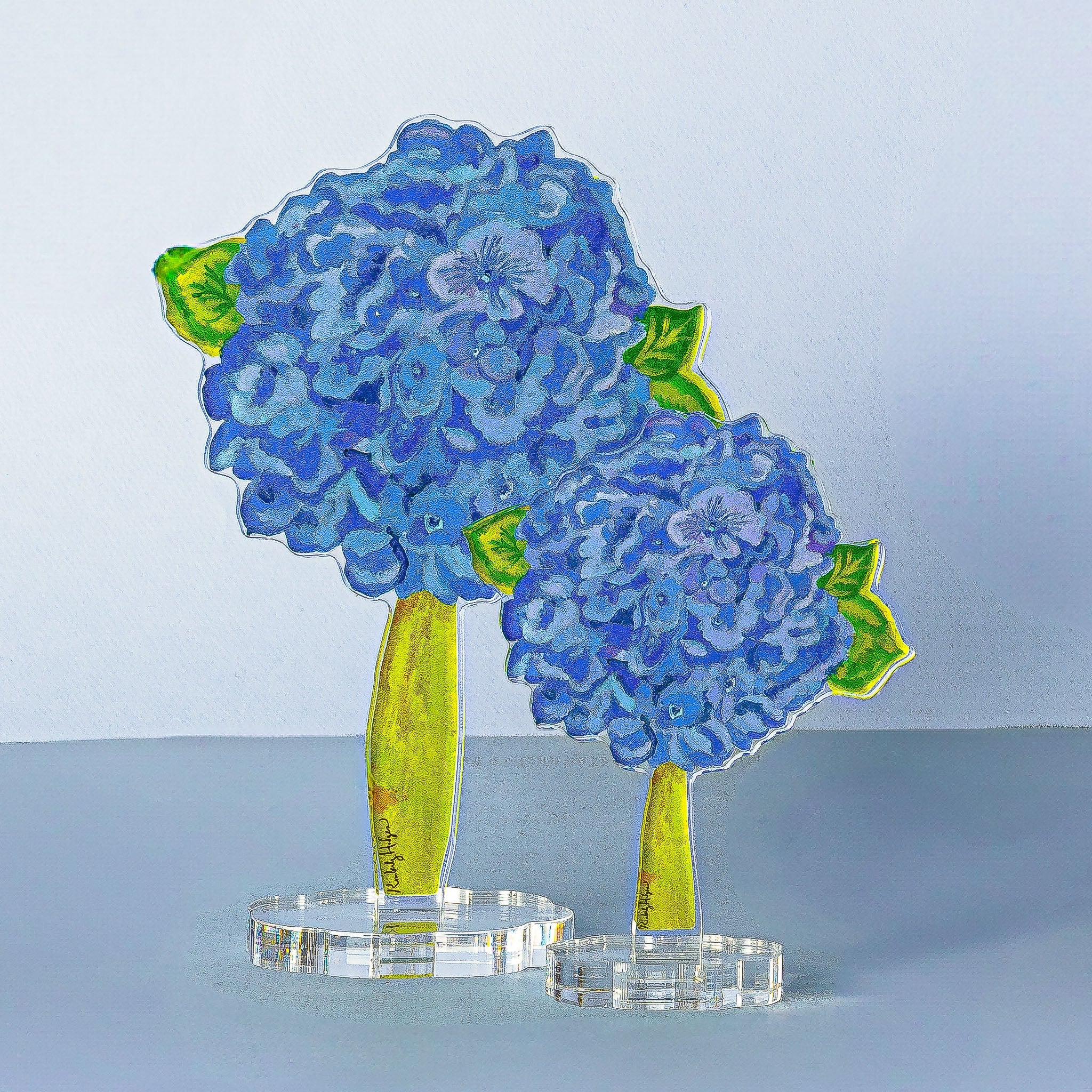 Hydrangea Royal Blue Acrylic Small