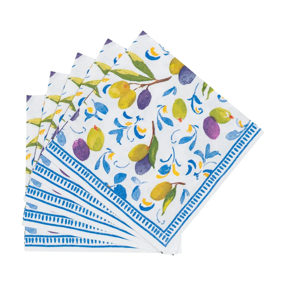 Mediterranean Blue Cocktail Napkins – Decorative Paper Napkins