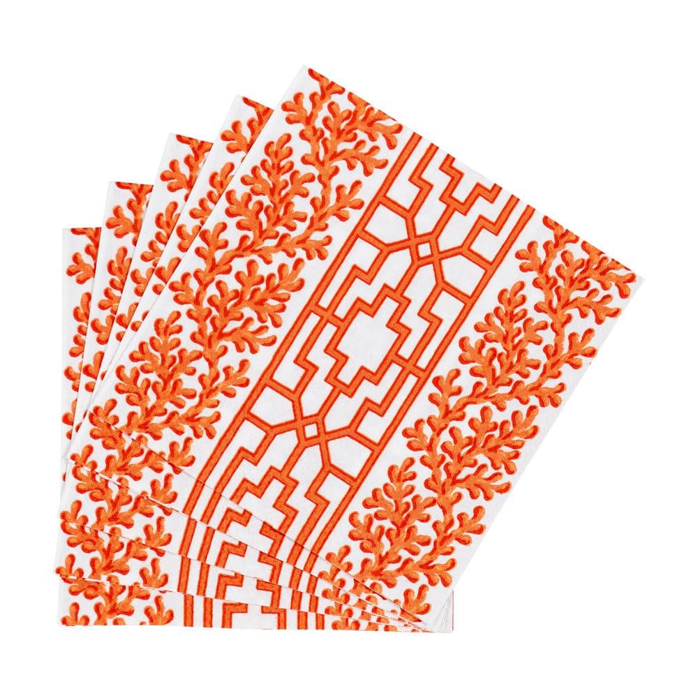 Coral & Trellis Cocktail Napkins