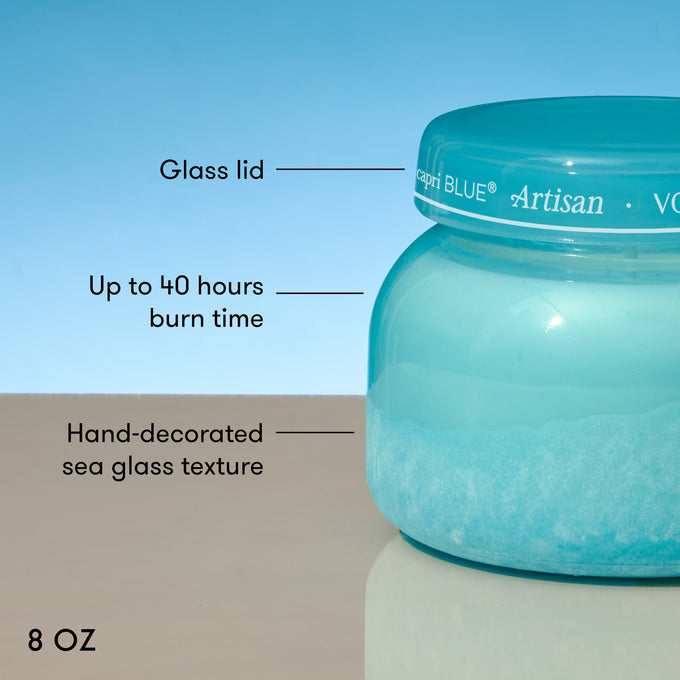 Volcano Candle – Petite 8 oz Turquoise Jar