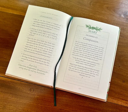Seasonal - Book - Three Wise Women Advent Devotional - opened to a devotion 