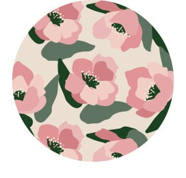 Drinkware - Stemless Wine - Sweet Pea - 12 oz. - pink floral design 