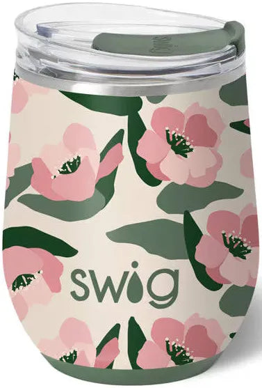 Drinkware - Stemless Wine - Sweet Pea - 12 oz. - white background 