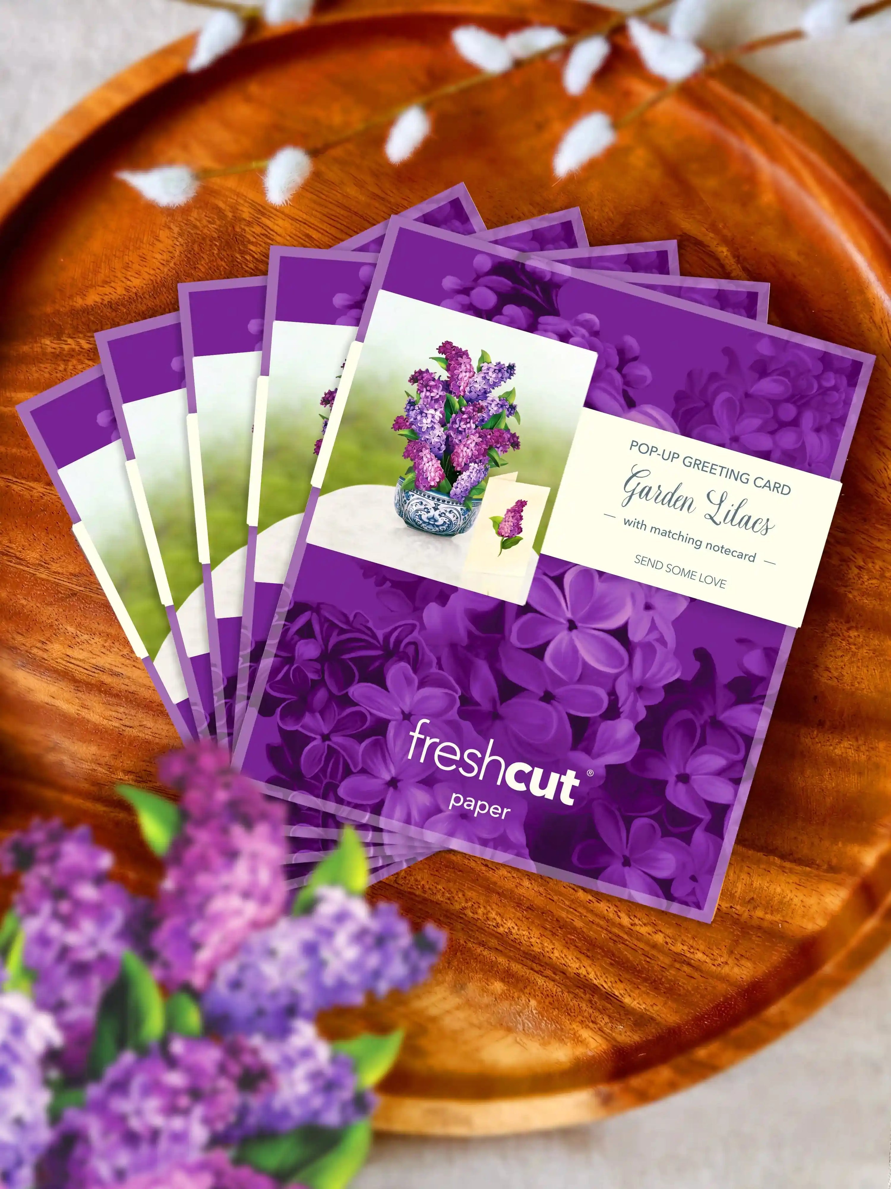 Pop-Up Card - Garden Lilacs - Mini