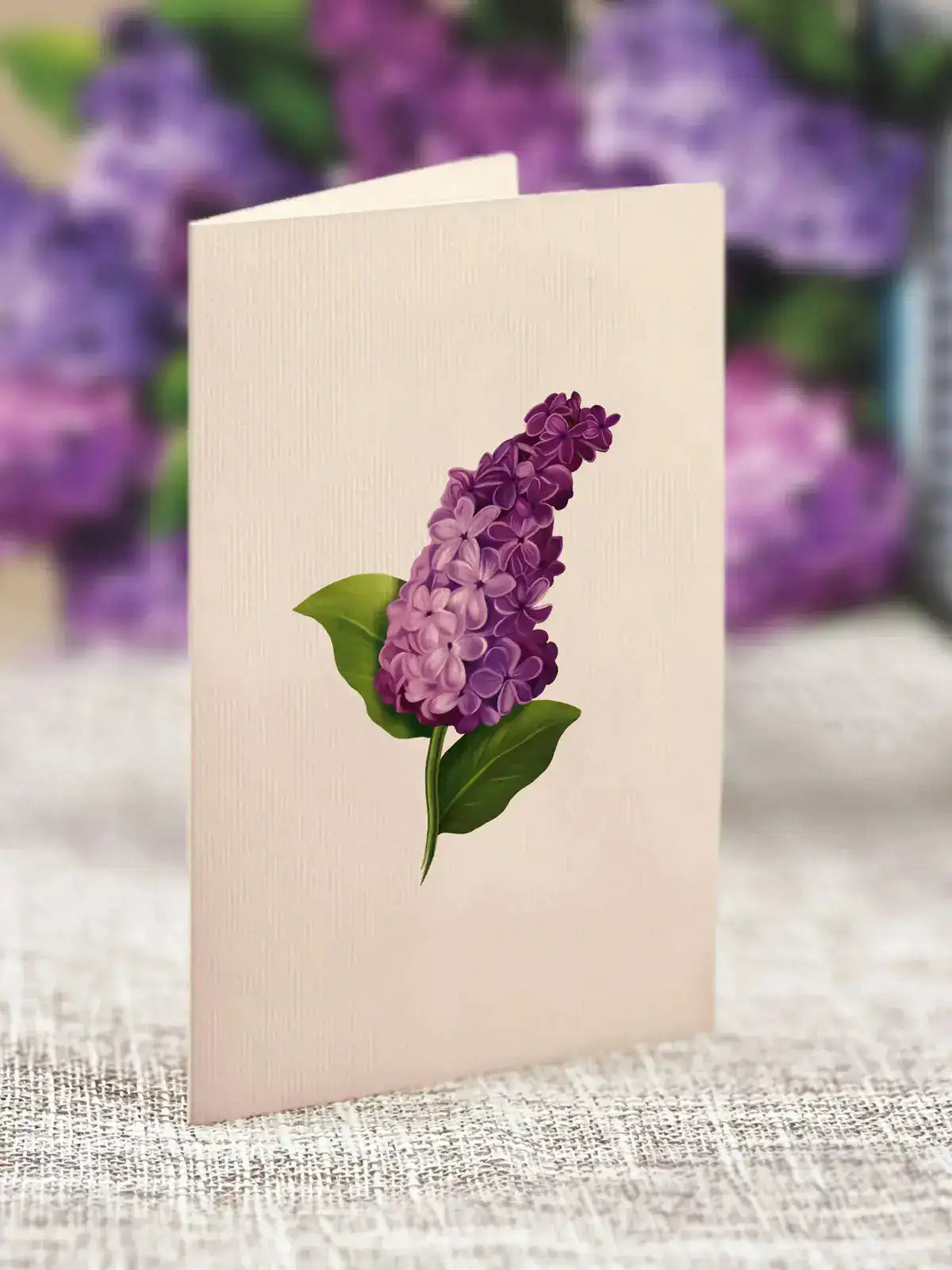 Pop-Up Card - Garden Lilacs - Mini