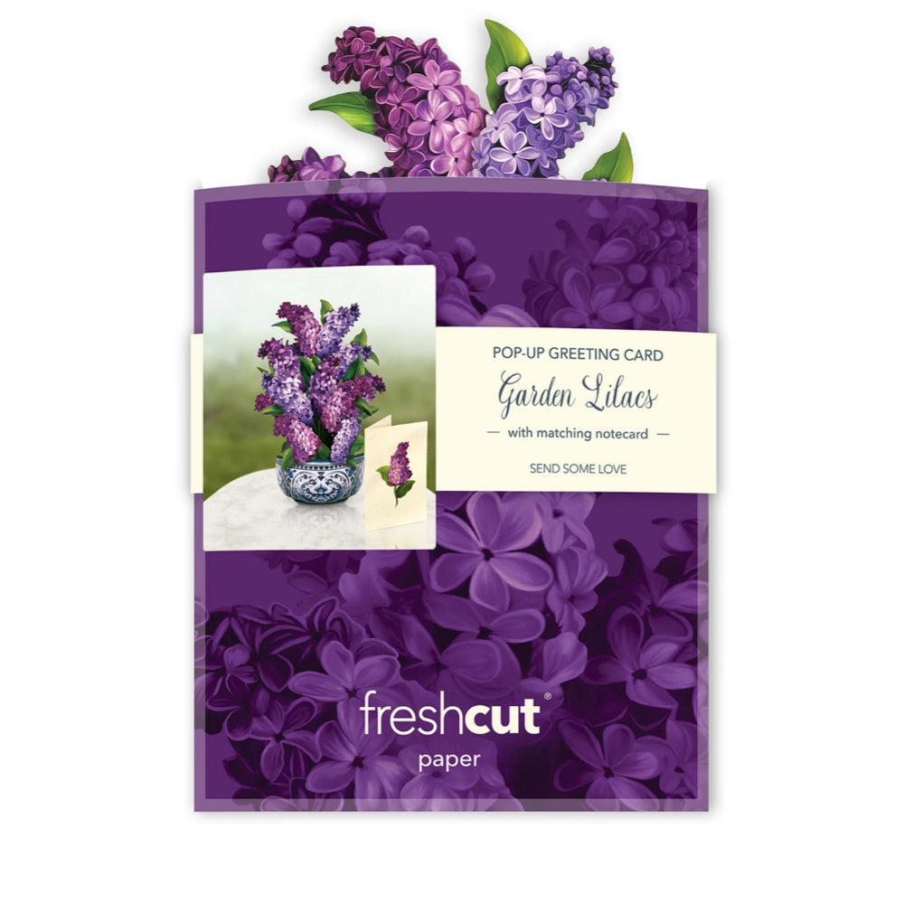 Pop-Up Card - Garden Lilacs - Mini