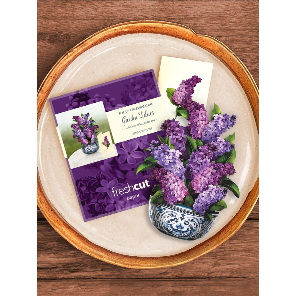 Pop-Up Card - Garden Lilacs - Mini