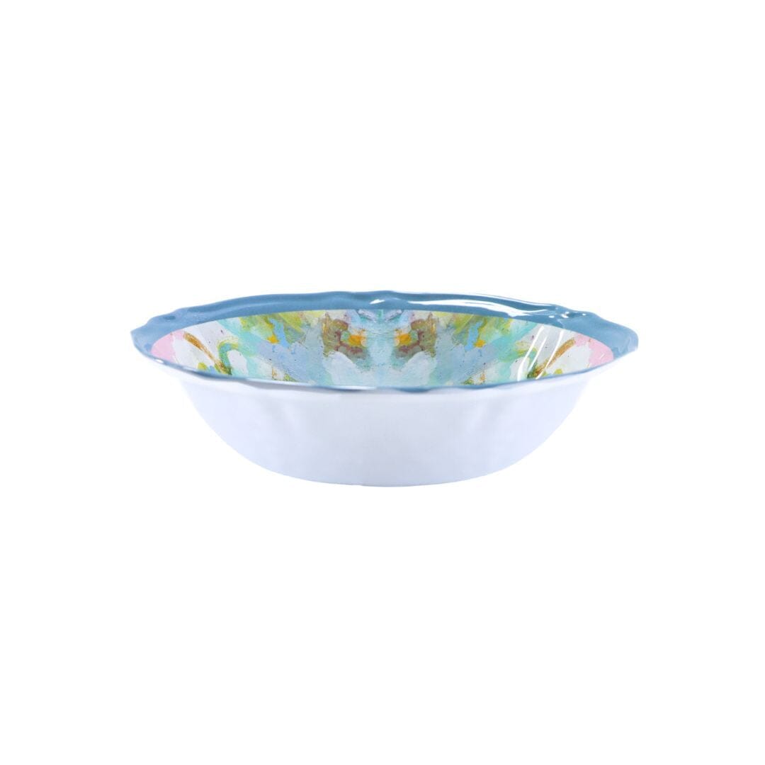 Decorative bowl with floral pattern on a white background
