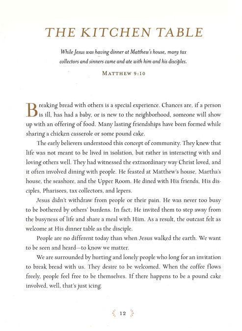 Book page with text about Jesus' dinner at Matthew's house, referencing Matthew 9:10.