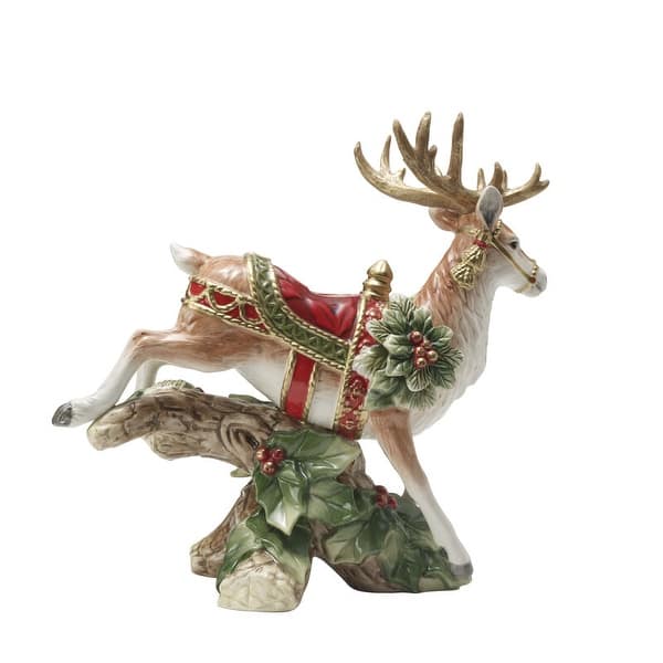 Seasonal - Landing Deer Candle Holder - side view 