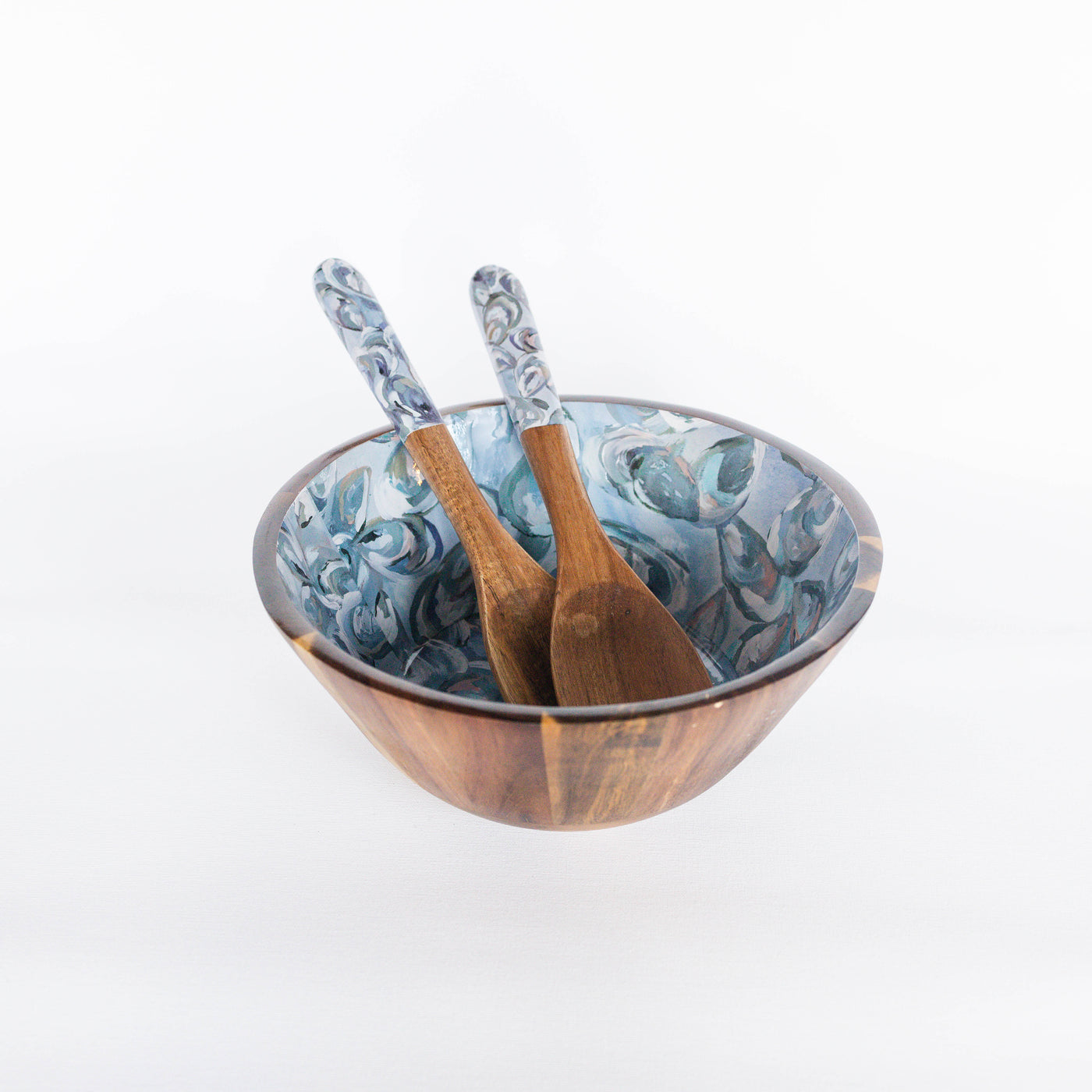 Kim Hovell Art Wooden Salad Utensils - Thumbnail 3