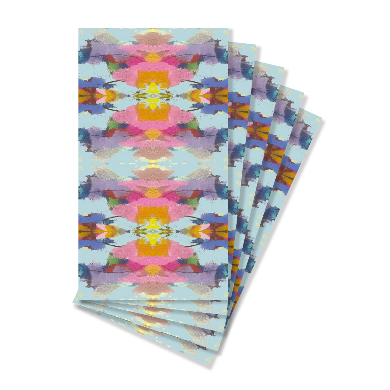 Napkins - Guest - Antigua Smile- 5 of the colorful Antigua smile napkins on a white background 