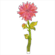 Colorful acrylic flower cutout on a white background