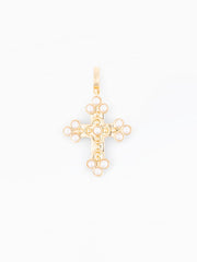 Sophie Pearl Cross Charm