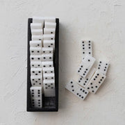 Men - Handmade Alabaster Dominos In Soapstone Box