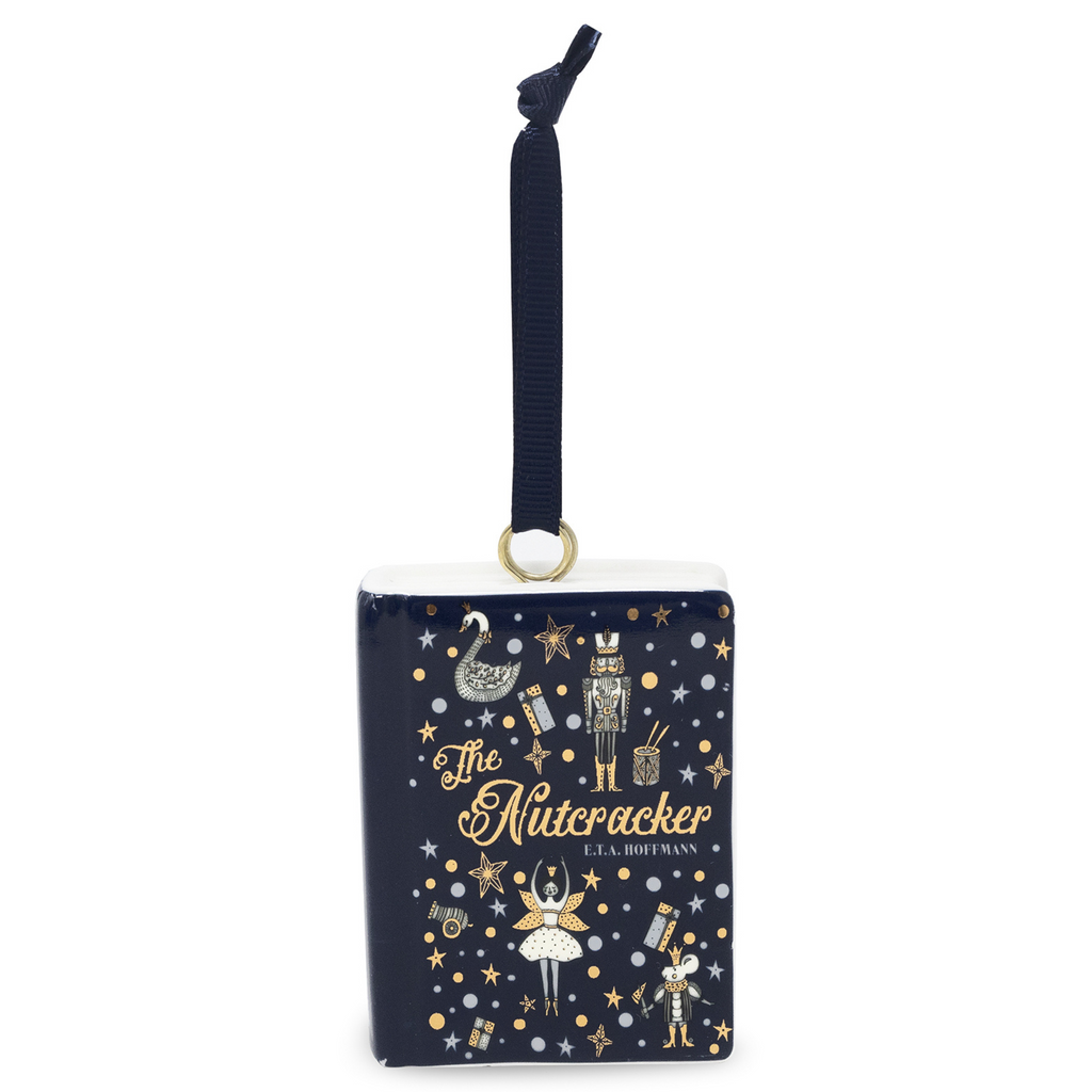 Seasonal - Ceramic  Ornament - Book shape- The Nutcracker - White  background 