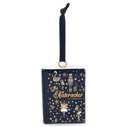 Seasonal - Ceramic  Ornament - Book shape- The Nutcracker - White  background 