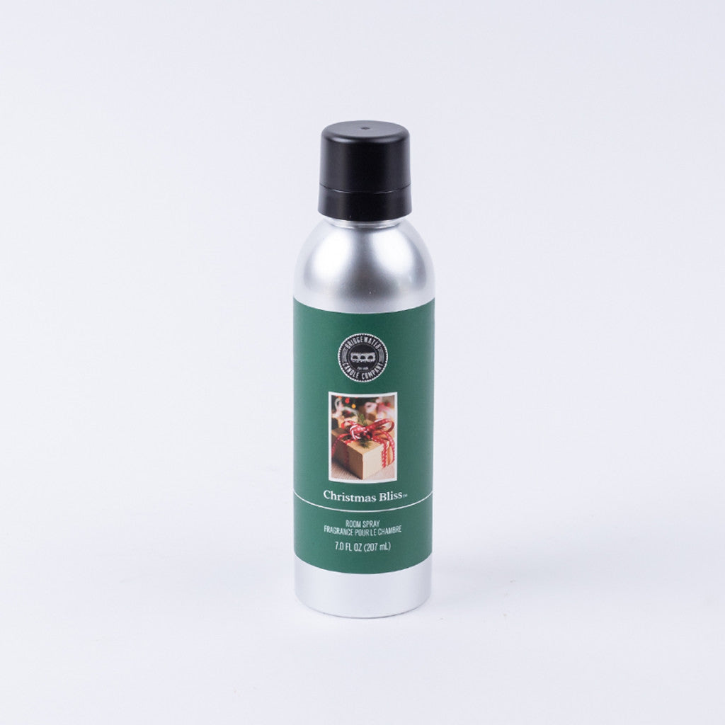 Seasonal - Room Spray - Christmas Bliss - silver spray can with green label.  