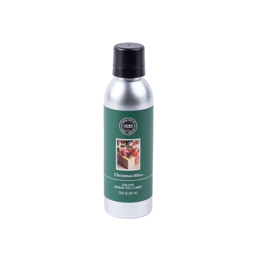 Seasonal - Room Spray - Christmas Bliss - silver spray can with green label.  