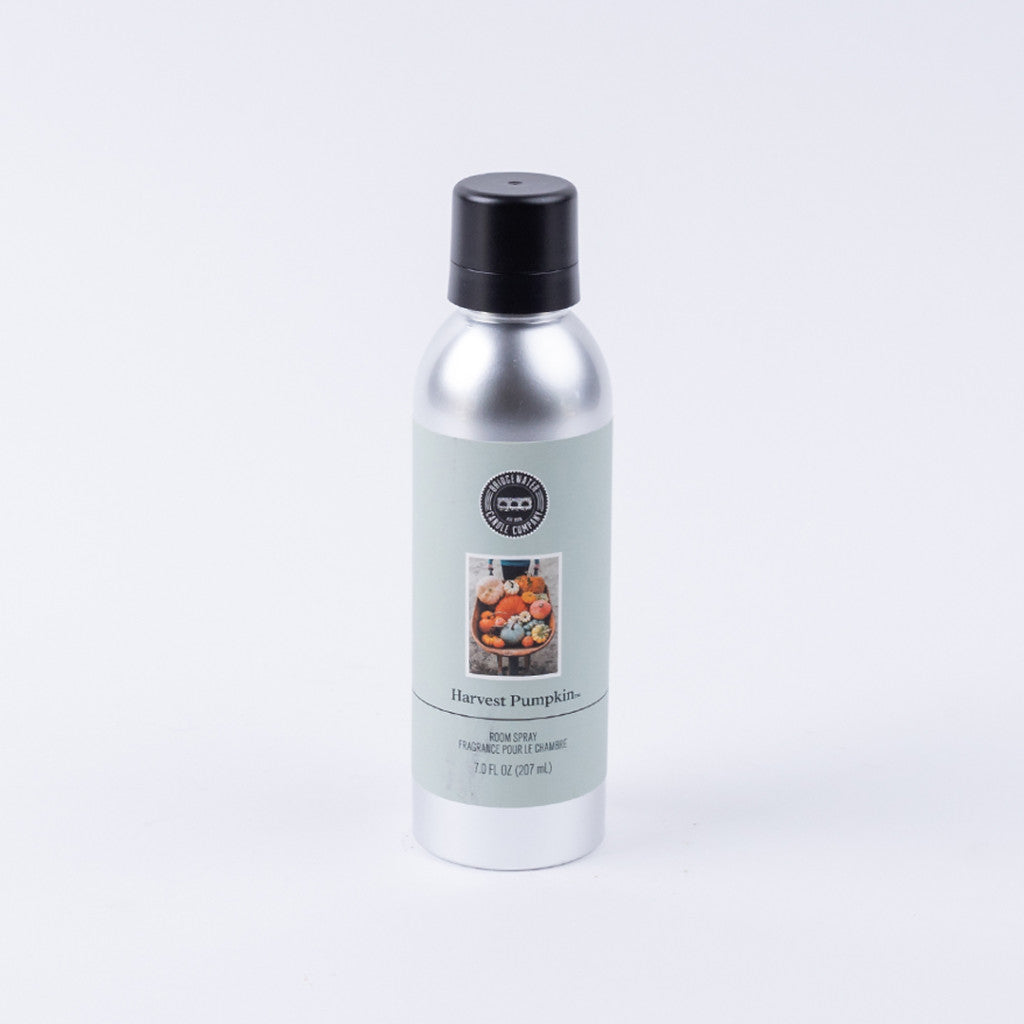 Seasonal - Room Spray - Harvest Pumpkin scent - silver bottle with gray label.  