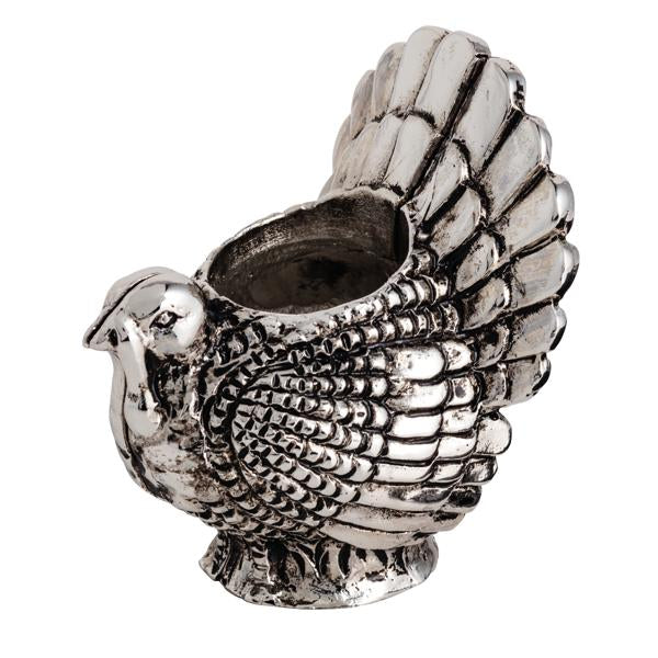 Seasonal - Taper Holder - Silver Turkey