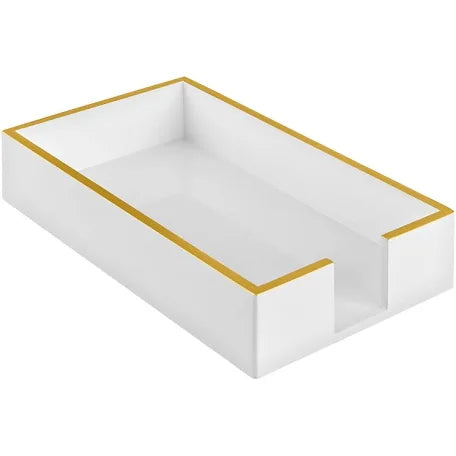 White Wood Lacquered Guest Towel Holder