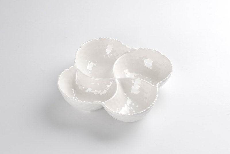 Pampa Bay 4-Section Bowl Melamine White on a light gray background