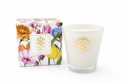 Lux Wildflower 8 oz Designer Box Candle with floral packaging on a white background