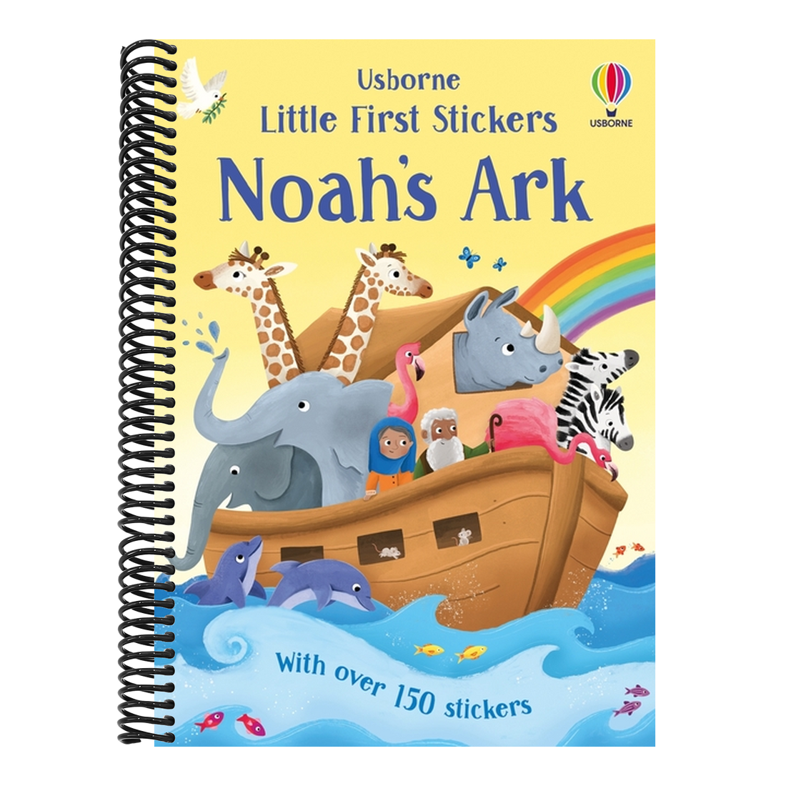 Children's book titled 'Noah's Ark' with colorful illustrations of animals and a rainbow on the cover.