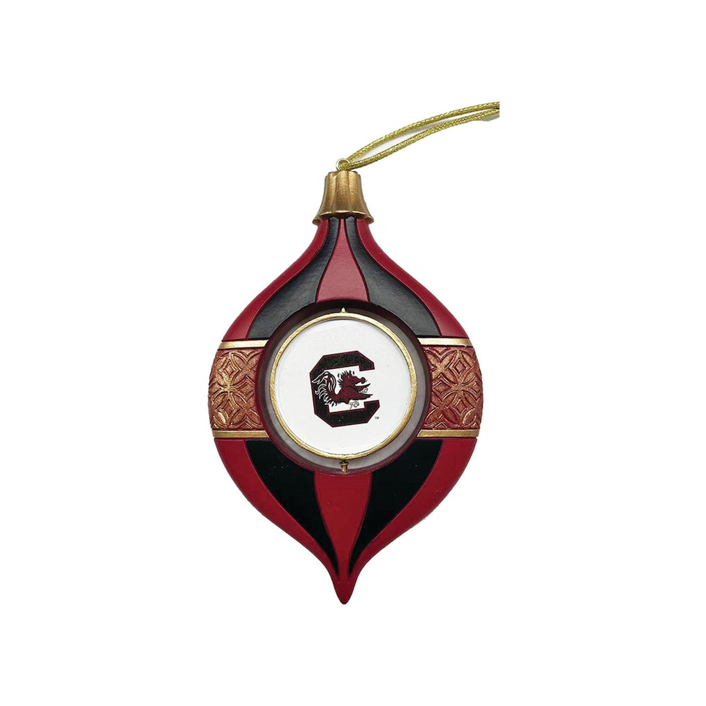 Decorative Gamecocks ornament with a logo on a white background