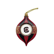 Decorative Gamecocks ornament with a logo on a white background