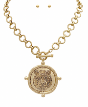 Tiger Head Coin Necklace