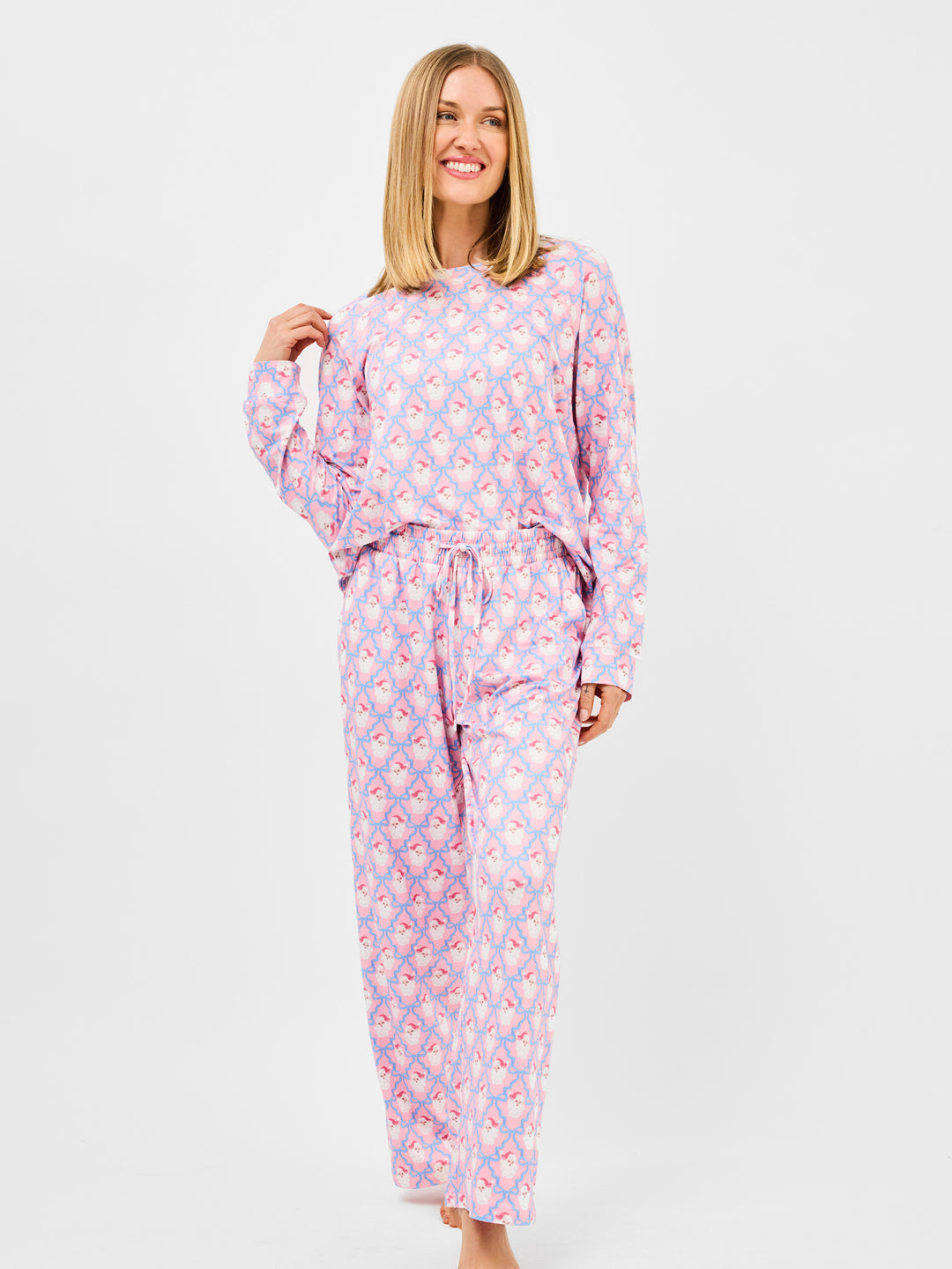 Seasonal - Apparel - Pajamas - Santa Baby Bows - Annie Pant Set - Large