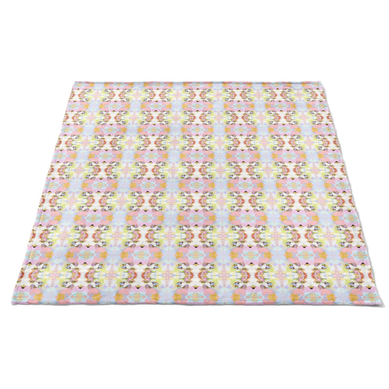 Floral patterned blanketon a white background