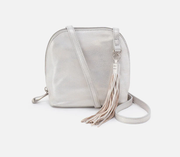 Accessories - Purse - Nash Crossbody - Silver purse on a white background 