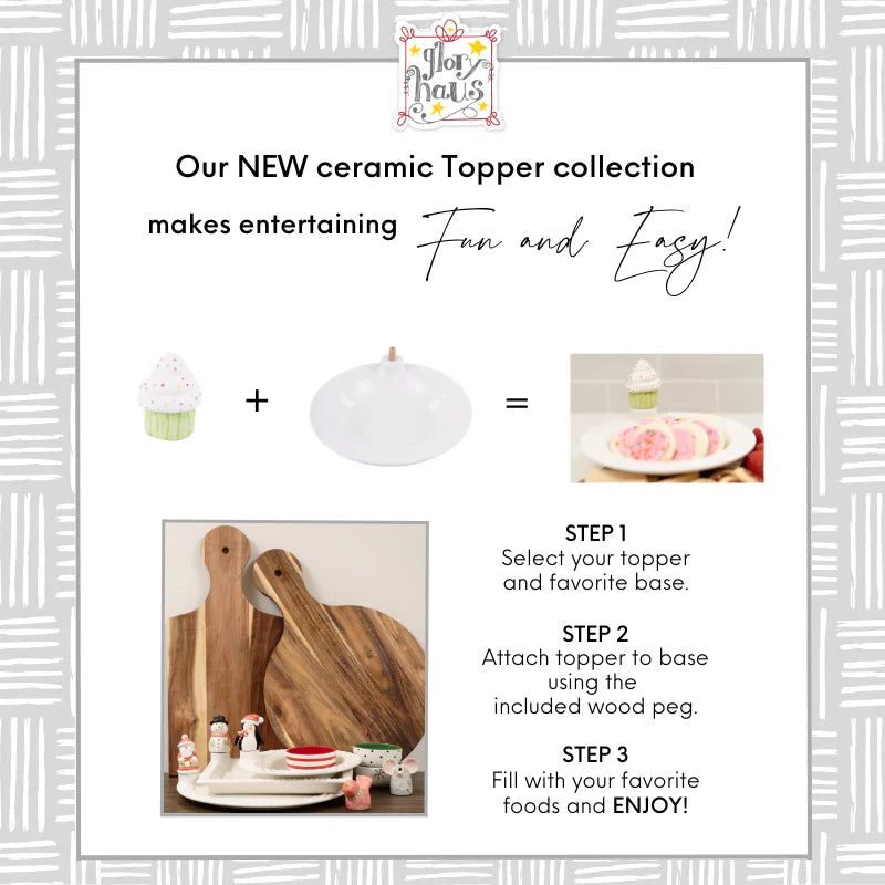 Home Decor - Charcuterie Topper - Floppy Ear Bunny