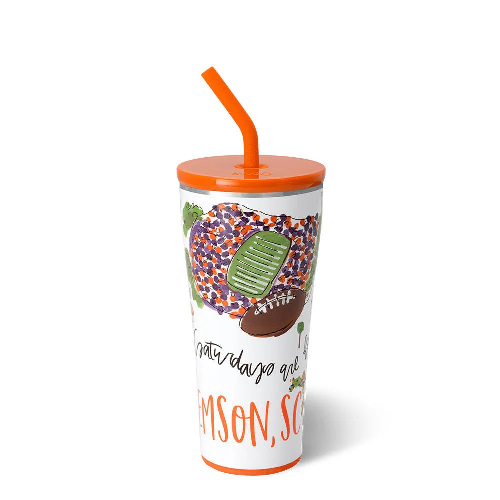 Gameday - Stainless Steel Tumbler - Saturdays in Clemson - 32 oz.